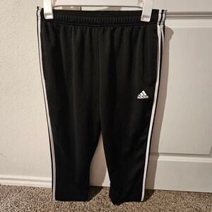 Adidas Mens Tiro Track Pants Black White Striped Athletic Joggers Size Large